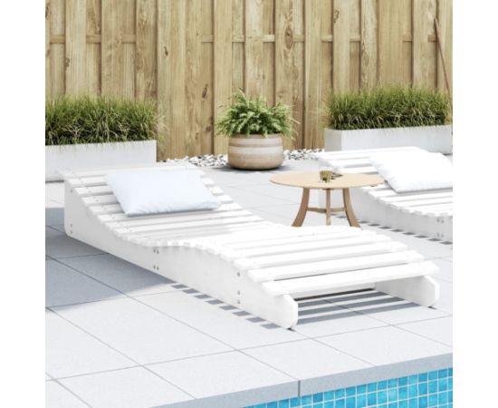 vidaXL Leżak, biały, 205x70x31,5 cm, lite drewno sosnowe Шезлонги и пляжные стулья