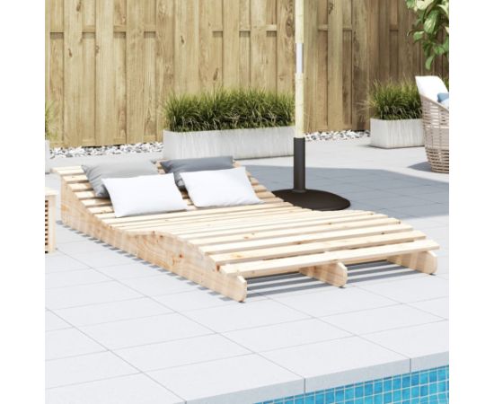 vidaXL Leżak, 205x110x31,5 cm, lite drewno sosnowe Шезлонги и пляжные стулья