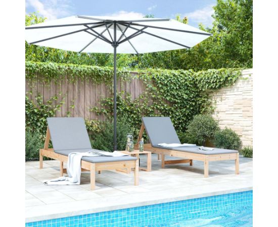 vidaXL Leżaki, 2 szt., 199,5x60x74 cm, drewno sosnowe Шезлонги и пляжные стулья