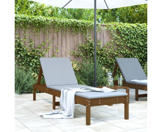 vidaXL Leżak, miodowy brąz, 199,5x60x74 cm, drewno sosnowe Шезлонги и пляжные стулья