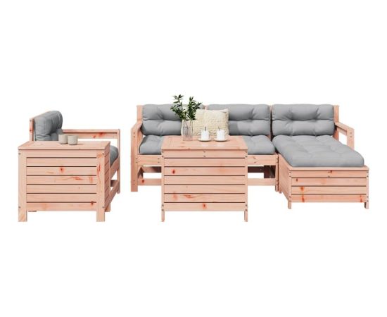 vidaXL 7-cz. zestaw wypoczynkowy do ogrodu, lite drewno daglezjowe Dārza mēbeļu komplekti