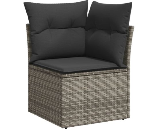 vidaXL 10-cz. zestaw wypoczynkowy do ogrodu, z poduszkami, szary Dārza mēbeļu komplekti