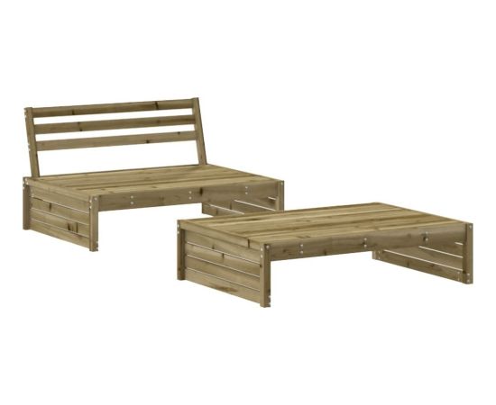 vidaXL 2-cz. zestaw mebli ogrodowych, impregnowane drewno sosnowe Dārza mēbeļu komplekti