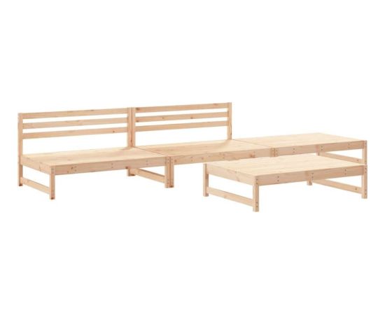 vidaXL 4-cz. zestaw mebli ogrodowych, drewno sosnowe Dārza mēbeļu komplekti
