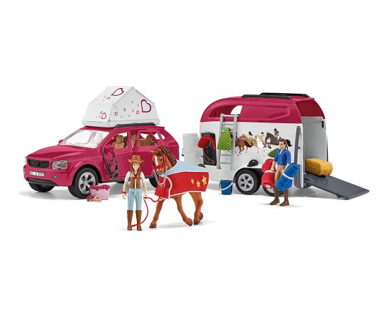 Schleich Horse Club adventures with car and horse trailer, toy figure Куклы и аксессуары