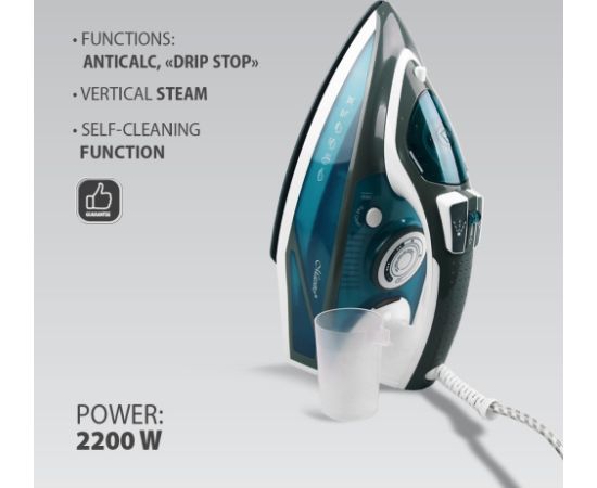 Steam iron MAESTRO MR-304C 2200W White, Blue Утюги и системы