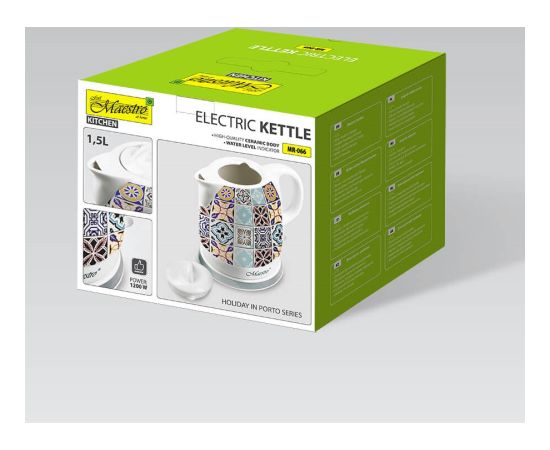 MAESTRO MR-066-PORTO Ceramic electric kettle Tējkannas (elektriskās)