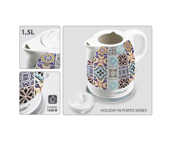 MAESTRO MR-066-PORTO Ceramic electric kettle Tējkannas (elektriskās)