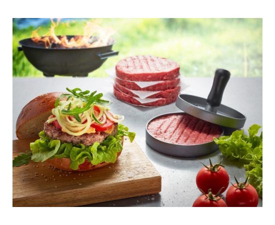 GEFU BBQ hamburger press Black, Grey Aluminium, Plastic Naži