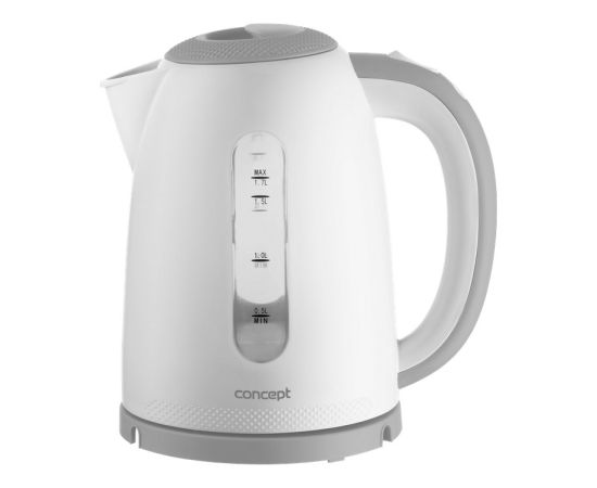 Concept RK2335 electric kettle 1.7 L 2200 W Grey, White Tējkannas (elektriskās)