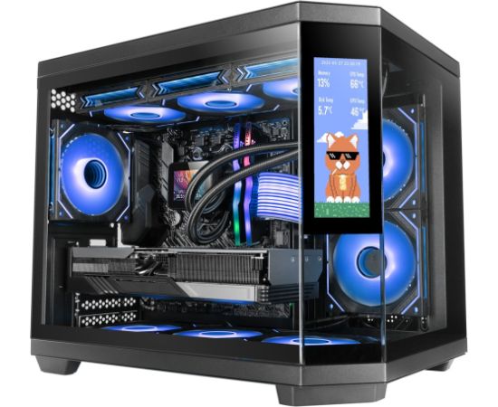 Tacens Mars Gaming MC3TCORELCDM computer case Mini Tower Black Datoru korpusi