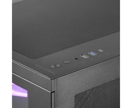Tacens Mars Gaming MC3TCORELCDM computer case Mini Tower Black Datoru korpusi