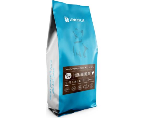 LINCOLN Ultra premium Puppy Lamb with rice - dry dog food - 12kg Suņu barība