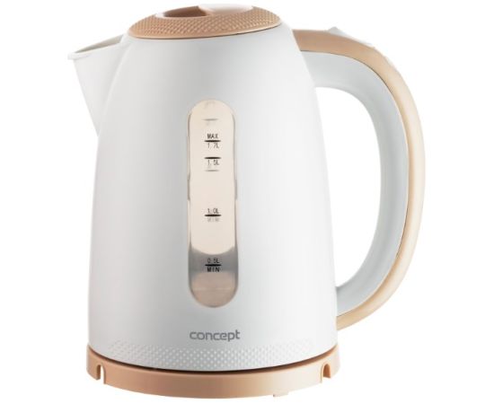 Concept RK2331 electric kettle 1.7 L 2200 W Beige, White Tējkannas (elektriskās)