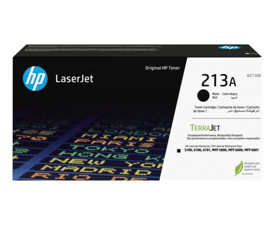 HP 213A (W2130A) Toner Cartridge, Black Tintes printeru izejmateriāli