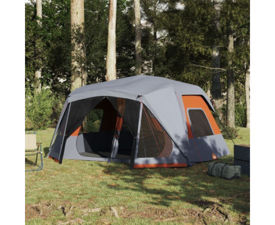 vidaXL Namiot rodzinny, 10-os., szaro-pomarańczowy, wodoszczelny Новинки Для дома и сада 