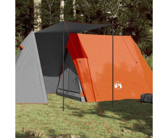 vidaXL Namiot turystyczny, 3-os., szaro-pomarańczowy, wodoszczelny Jaunumi -Dārzam
