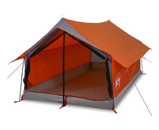 vidaXL Namiot turystyczny, 2-os., szaro-pomarańczowy, wodoszczelny Jaunumi -Dārzam