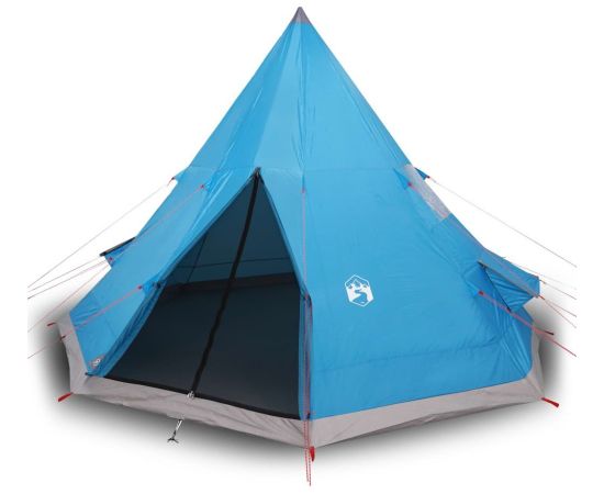 vidaXL Namiot turystyczny, tipi, 4-os., niebieski, wodoszczelny Jaunumi -Dārzam