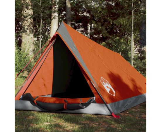 vidaXL Namiot turystyczny, 2-os., szaro-pomarańczowy, wodoszczelny Jaunumi -Dārzam