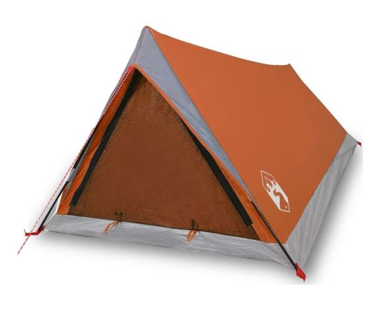 vidaXL Namiot turystyczny, 2-os., szaro-pomarańczowy, wodoszczelny Jaunumi -Dārzam
