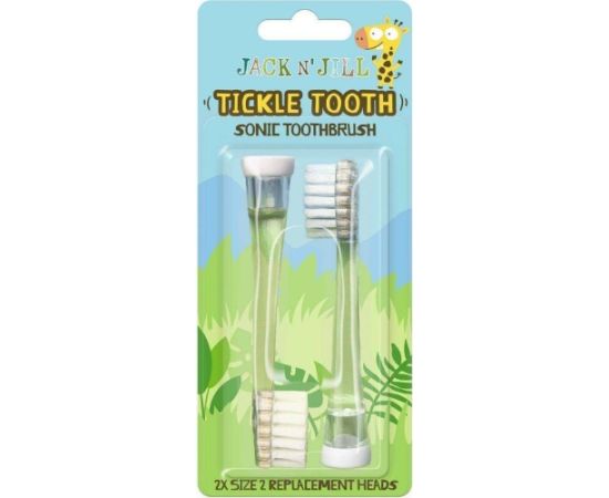 Końcówka Jack N' Jill, Wymienne główki do szczoteczki sonicznej Tickle Tooth, 2 szt Uzgaļi elektriskajām zobu birstēm