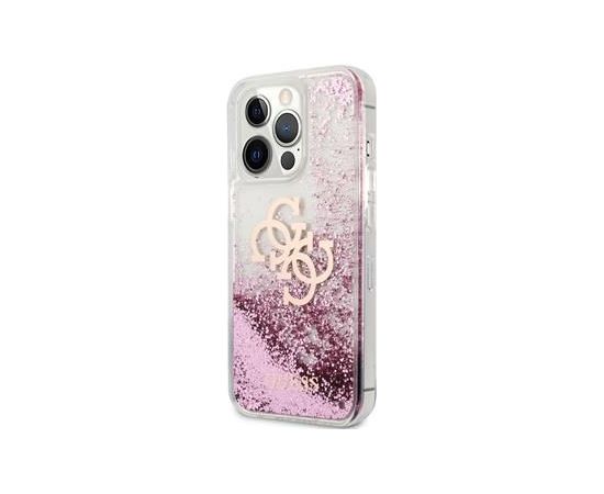 Guess Apple  iPhone 13 Pro Liquid Glitter Pink Case Transparent Чехлы - альтернативные