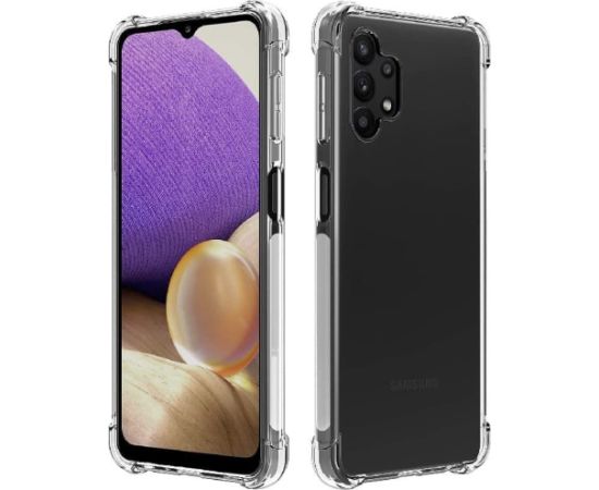 Evelatus Samsung  Galaxy A32 Military Shockproof Silicone Case TPU Transparent Neoriģinālie Maciņi