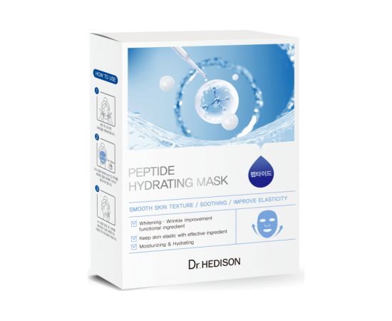Set, Dr. Hedison, Peptide, Hydrate, Sheet Mask, For Face, 10 pcs, 2 ml Уход за лицом