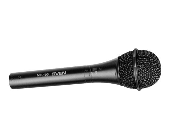 Microphone SVEN MK-100 (Wired, dynamic, metal, cable 4.0 m, 6.3/3.5mm Jack, cardioid, black) Mikrofoni