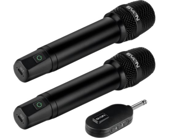 Wireless microphones set SVEN MK-742, black (2.4GHz, 180mAh) Mикрофоны