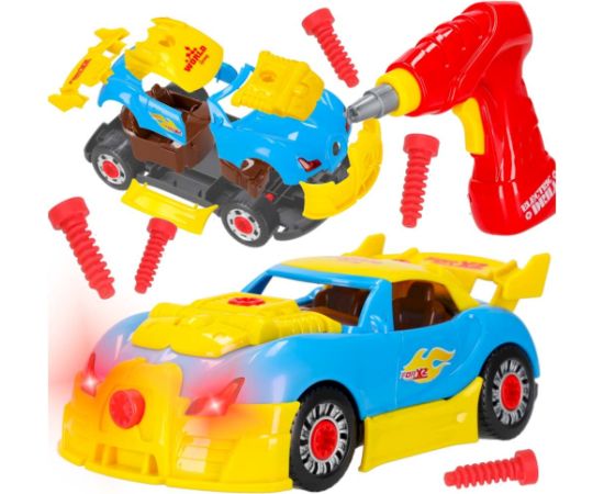 RoGer Интерактивный Конструктор‑Автомобиль Для Сборки С Подсветкой И Звуком Машины и аксессуары