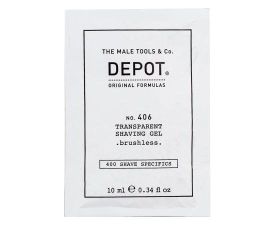 Depot, 400 Shave Specifics No. 406, Menthol, Softening & Refreshing, Shaving Gel, 10 ml Bārdas kopšana