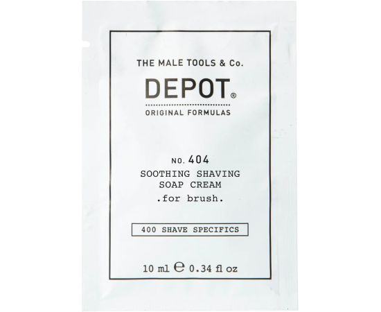 Depot, 400 Shave Specifics No. 404 , Allantoin, Soothing, Shaving Soap Cream, 10 ml Bārdas kopšana