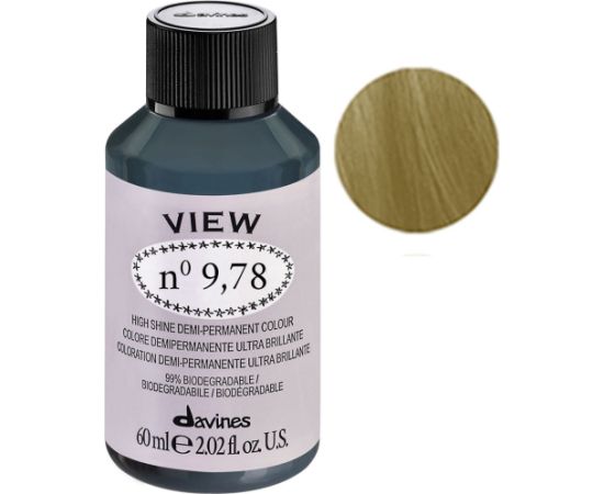 Davines, View, Demi-Permanent Hair Dye, 9.78 Gloss, 60 ml Уход за волосами