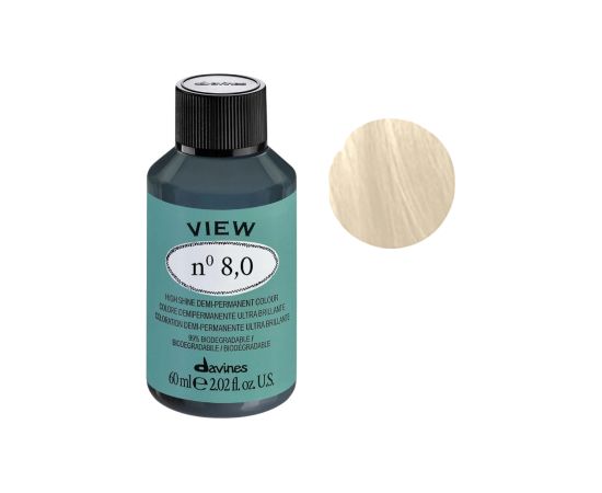 Davines, View, Demi-Permanent Hair Dye, 8.0 , 60 ml Уход за волосами