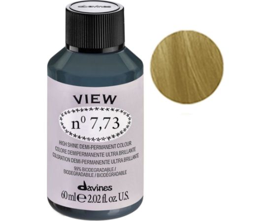 Davines, View, Demi-Permanent Hair Dye, 7.73 , 60 ml Уход за волосами