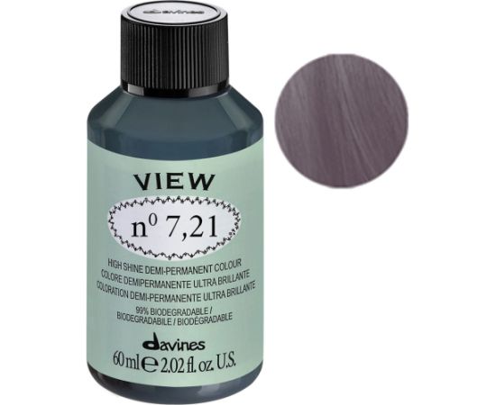 Davines, View, Demi-Permanent Hair Dye, 7.21 Gloss, 60 ml Уход за волосами
