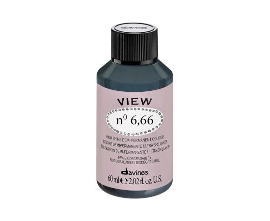 Davines, View, Demi-Permanent Hair Dye, 6.66 , 60 ml Уход за волосами