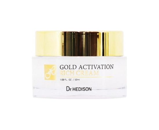 Dr. Hedison, Gold Activation, 24K gold, Anti-Aging, Rich Cream, For Face, 50 ml Sejas kopšana