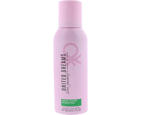 Benetton, United Dreams Love Yourself, Floral, Deodorant Spray, For Women, 150 ml Dezodoranti