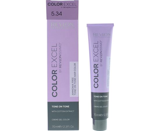 Revlon, Color Excel, Demi-Permanent Hair Dye, 5.34 Light Golden Copper Brown, 70 ml Matu kopšana