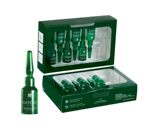 Set, Rene Furterer, Triphasic Progressive, Anti-Hair Loss, Ampoules Treatment Serum, For Hair, Unisex, 8 pcs, 5 ml Ķermeņa kosmētika