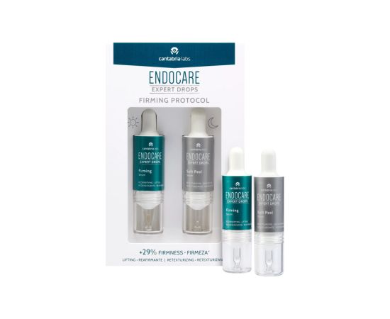 Set Cantabria Labs: Endocare Expert Drops, Firming, Day, Serum, For Face, 10 ml + Endocare Expert Drops, Peeling, Night, Serum, For Face, 10 ml Dāvanu komplekti