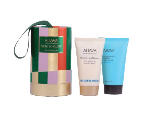 Set Ahava: Mineral, Hydration, Hand Cream, 40 ml + Sea Kissed, Hydrating, Body Lotion, 40 ml Dāvanu komplekti