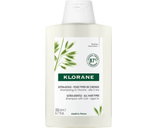 Klorane, Oat Milk, Hair Shampoo, Gentle Cleansing, 200 ml Шампуни