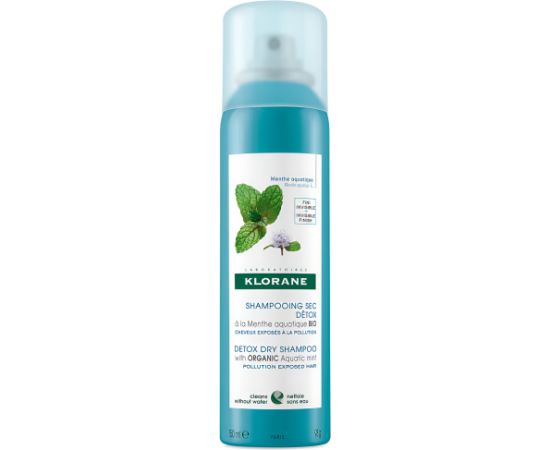 Klorane, Detox, Mint, Hair Dry Shampoo, Clarifies, 150 ml Шампуни