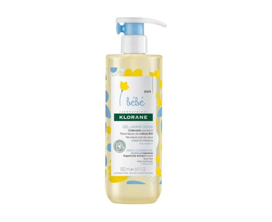 Klorane, Baby, Gentle Cleansing, Shower Gel, For Hair & Body, All Skin Types, 500 Dušas želejas ķermenim