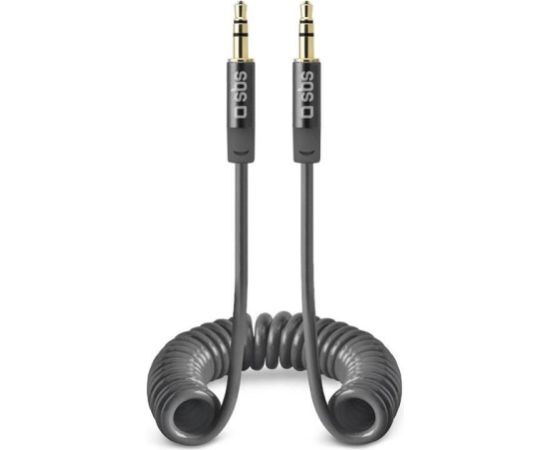 SBS, 3.5mm - 3.5mm, coiled, dark gray - Cable Проводa