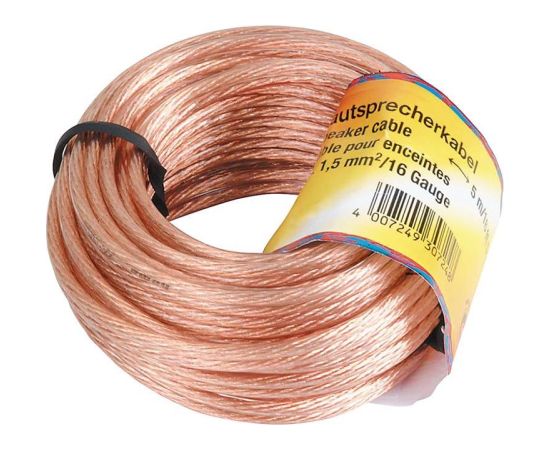 Hama Loudspeaker cable, 2 x 1,5 mm, 10 m, copper - Speaker cable Dažādi vadi